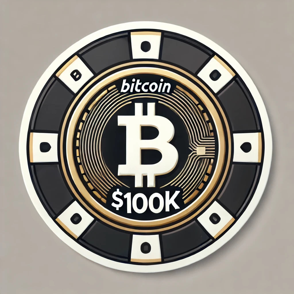 Bitcoin $100,000 Poker Chip Stickers