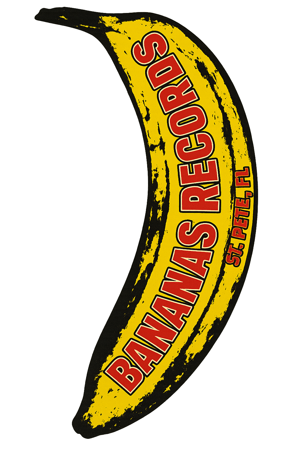 Bananas Records St. Pete FL 2x8 Sticker