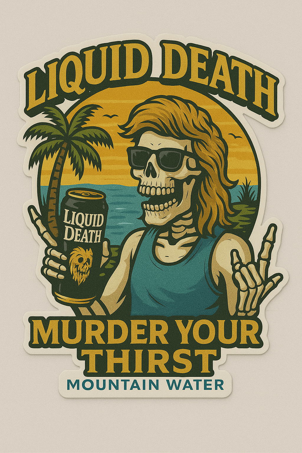 Liquid Death Stickers - Carrco Labels