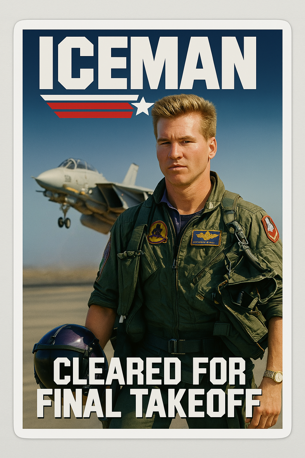 ICEMAN “Cleared for Final Takeoff” Tribute Sticker