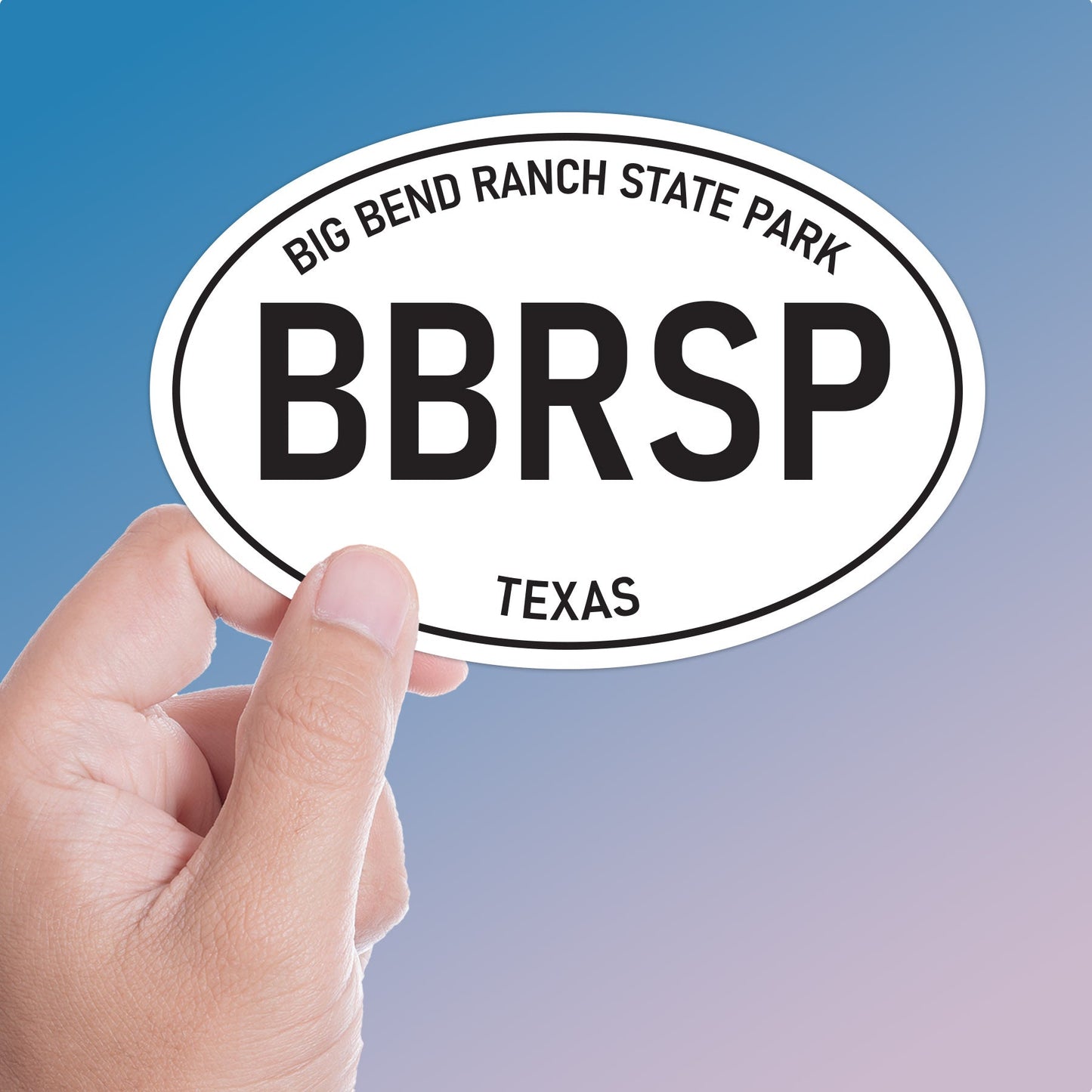 White Oval Big Bend Ranch State Park Sticker