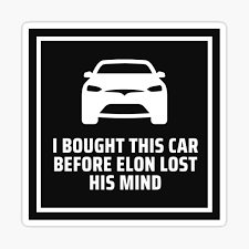 Black Tesla Viral Sticker