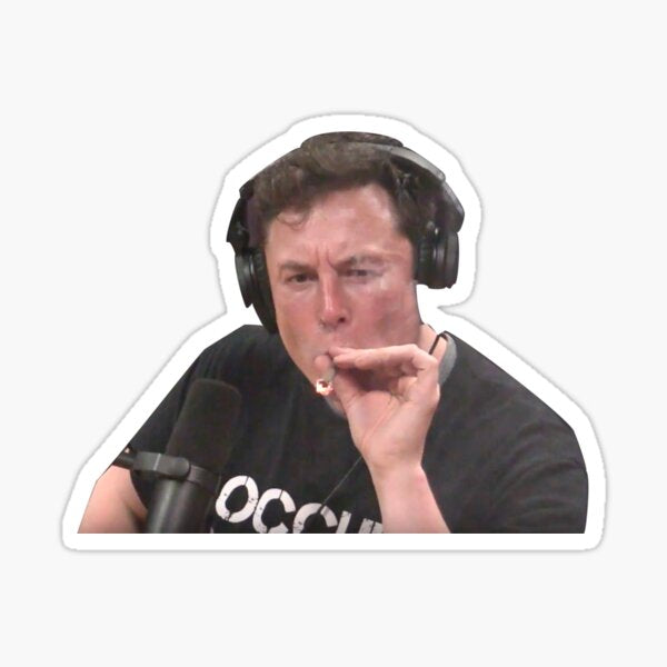 Elon Musk Smokes Weed Sticker