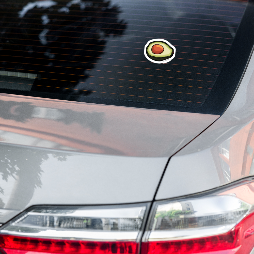 HD Avocado PNG Transparent Bumper Car Sticker