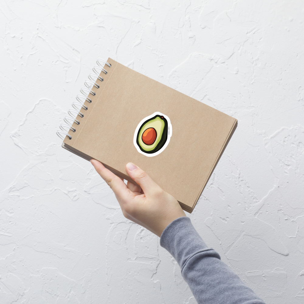 HD Avocado PNG Transparent Notebook Sticker