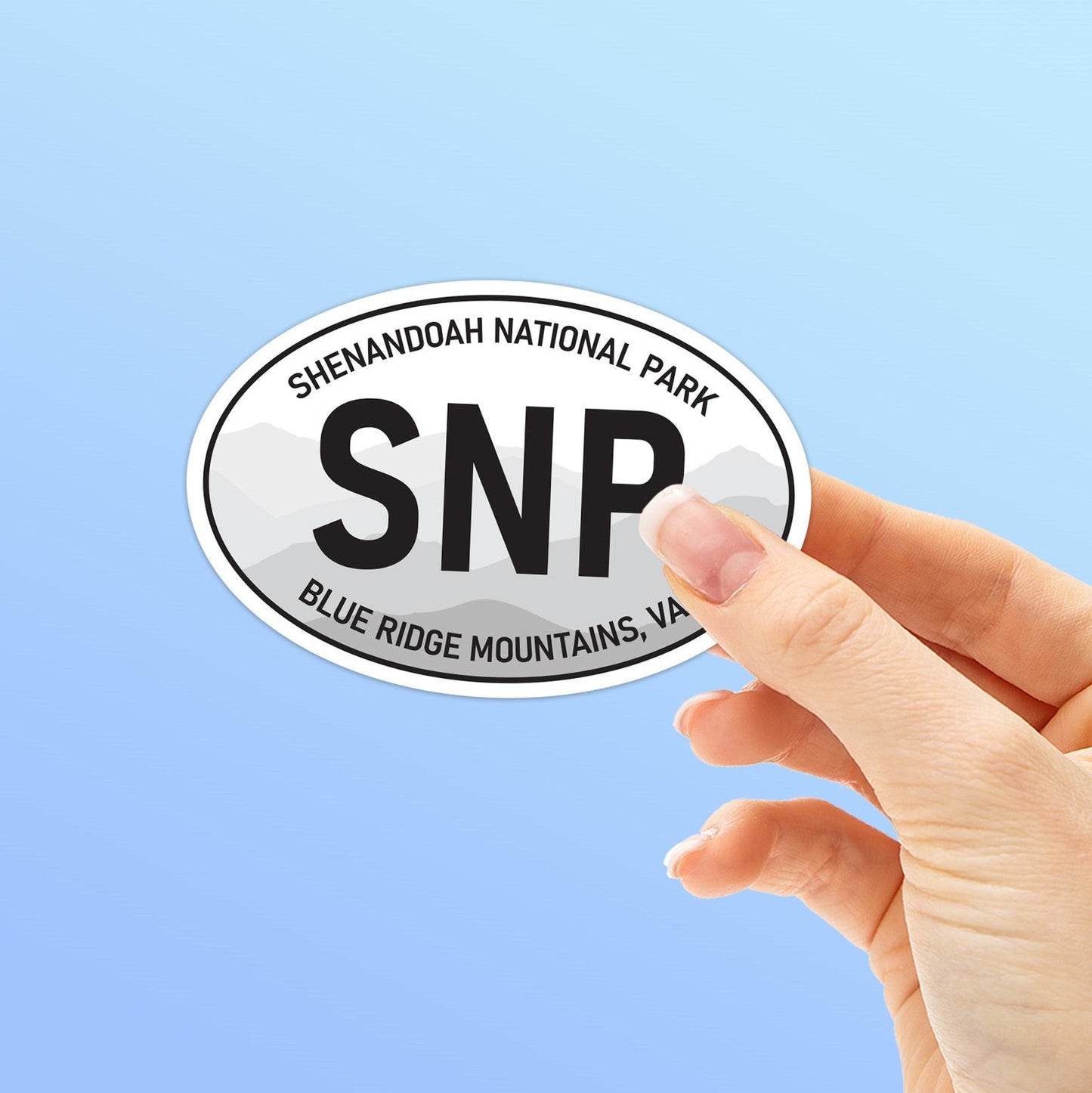Shenandoah National Park White Oval Bumper Sticker