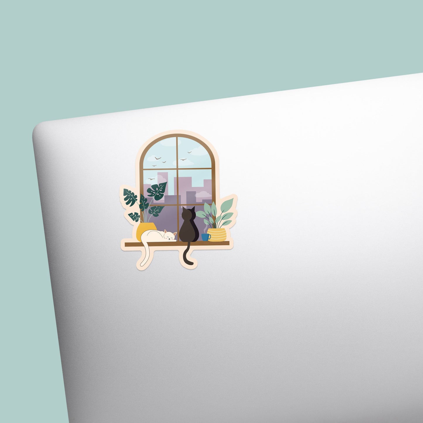 Plants & Window Cats Sticker