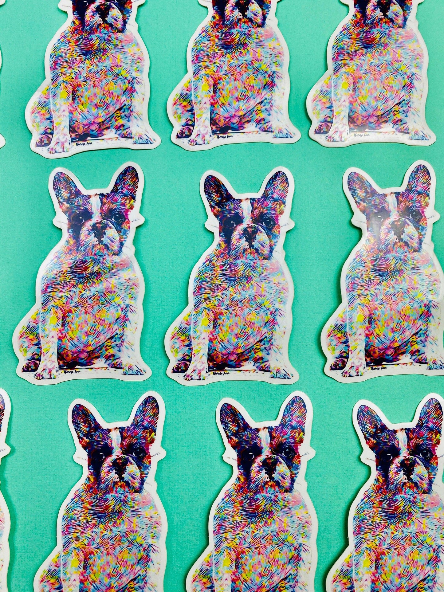 Color splash French Bulldog Sticker