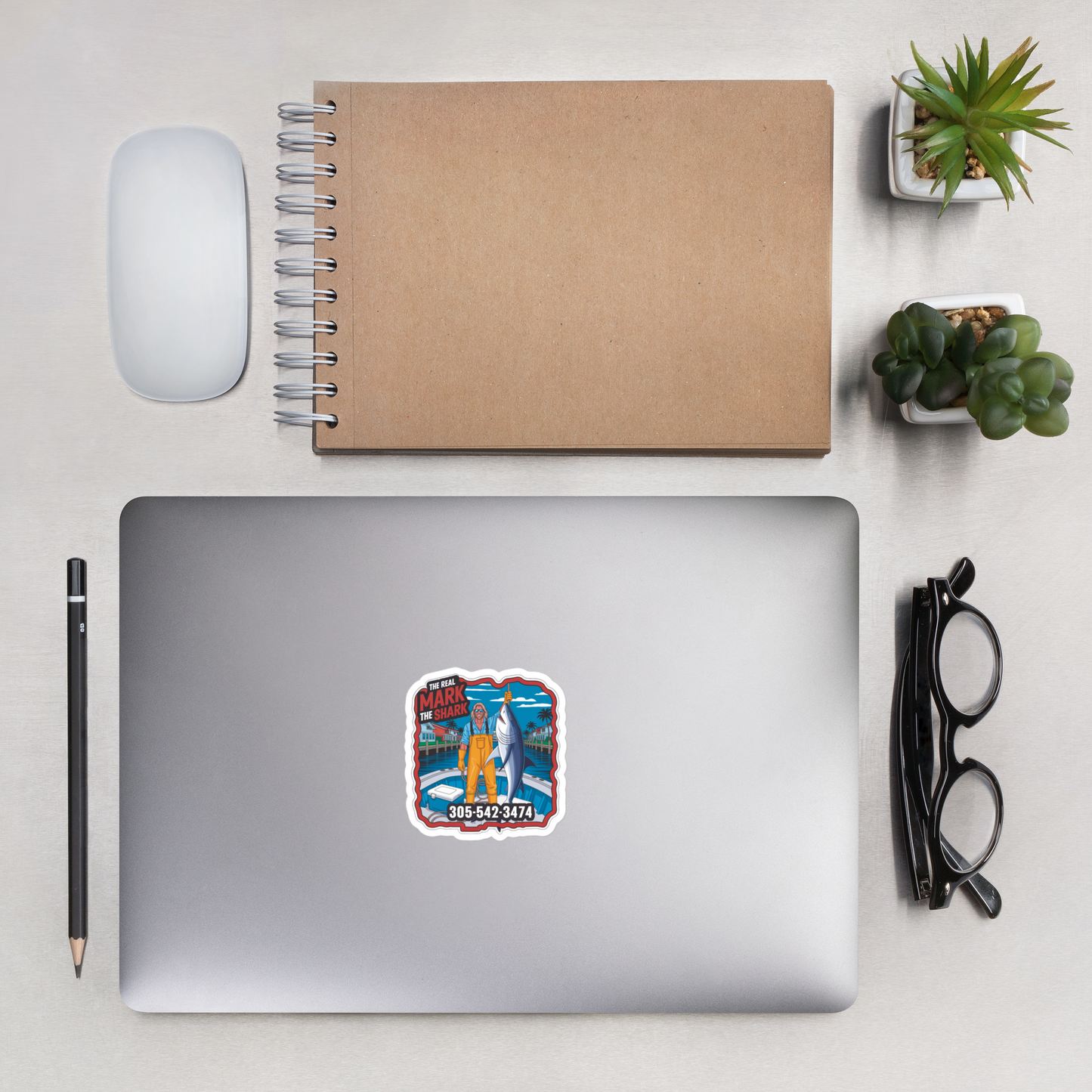 Mark The Shark Trophy Sticker