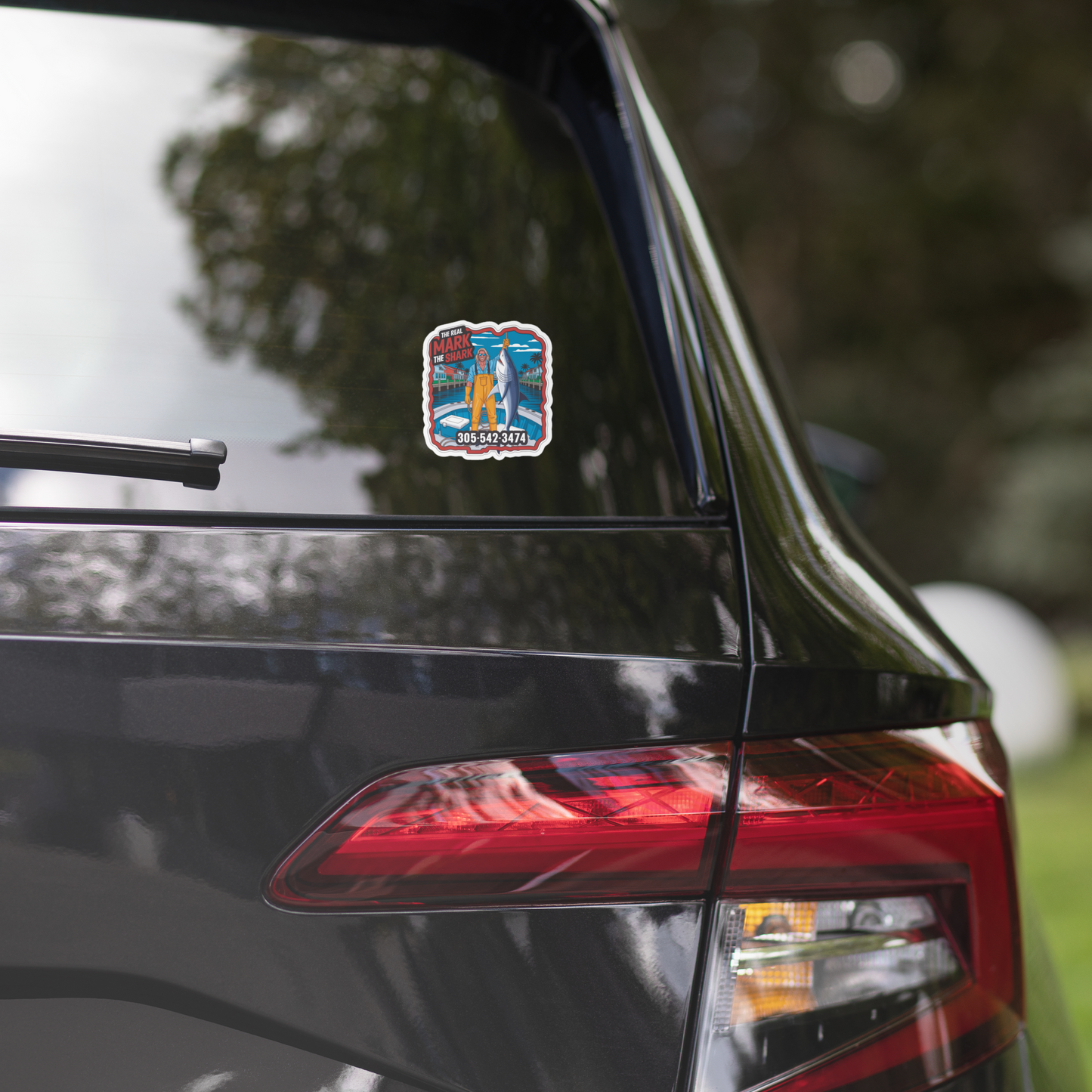Mark The Shark Trophy Sticker