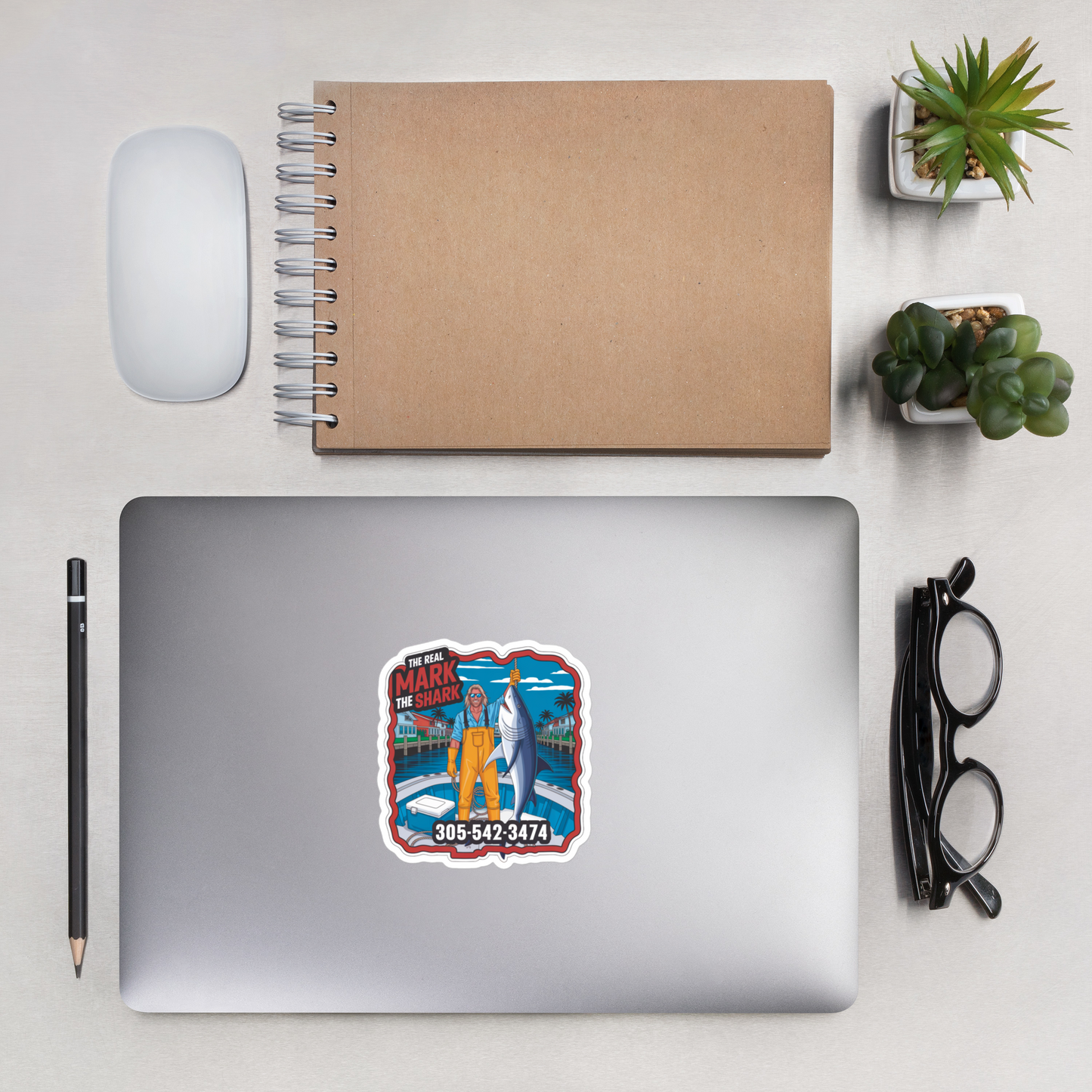 Mark The Shark Trophy Sticker