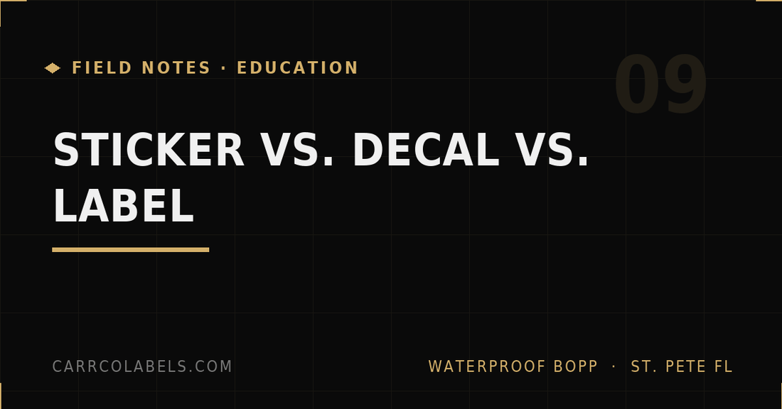 Sticker vs. Decal vs. Label: What's the Difference?