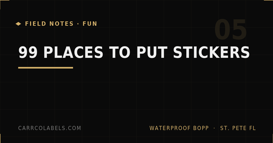 99 Unique Places to Put Stickers