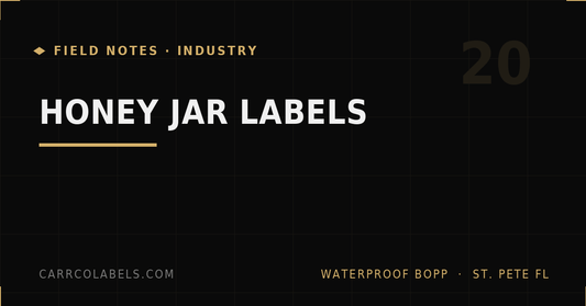 Honey Jar Labels: Sizing, Materials, and What the Rules Require