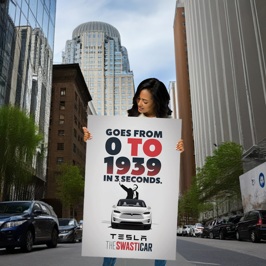 0 to 1939 in 3 Seconds Poster – Viral Anti-Elon Musk Poster | Carrco Labels