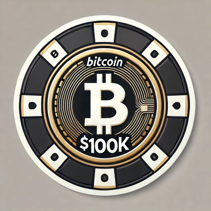 Bitcoin $100,000 Poker Chip Stickers