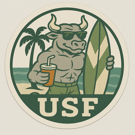USF Beach Bulls Custom Sticker for Student Swag Welcome Packet Sticker