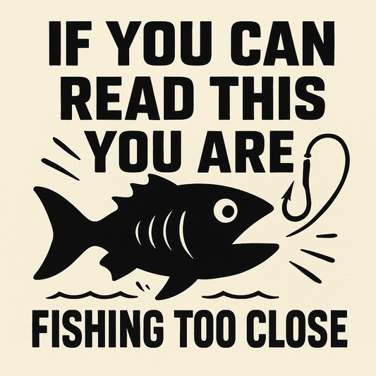 If You Can Read This, You Are Fishing Too Close Sticker