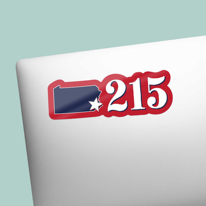 215 Philadelphia Area Code Sticker