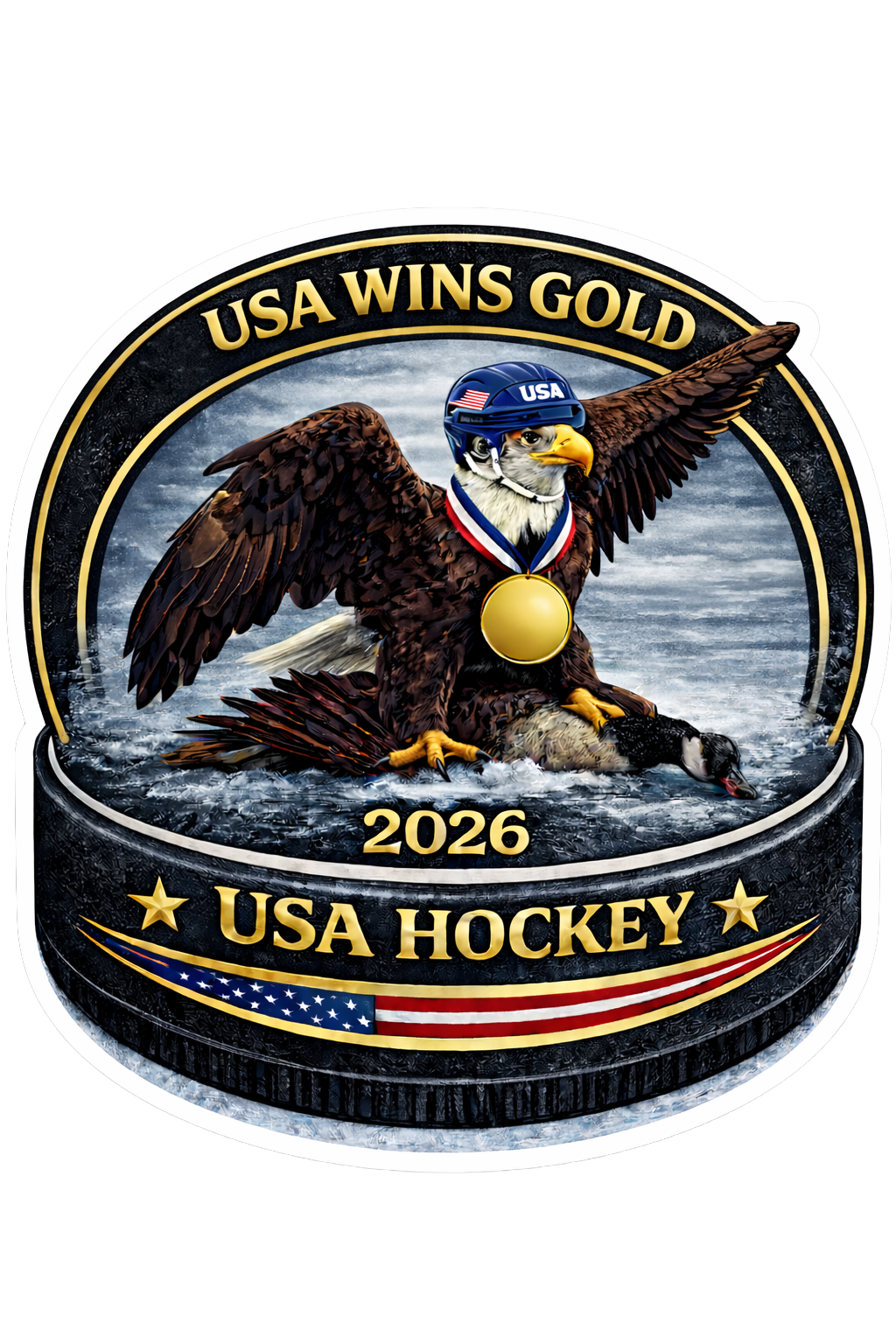 USA Hockey Wins Gold 2026 | Custom Sticker and Label | Carrco Labels