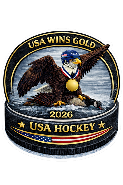 USA Hockey Wins Gold 2026 | Custom Sticker and Label | Carrco Labels