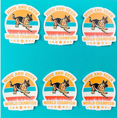 Funny K9 Sticker German Shephed Paws Sticker Cute GSD Dog Decal for Car, Hydroflask, Schutzhund, World Champion