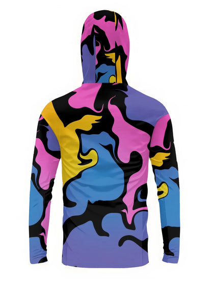 Fishing hooded sweatshirt men's long-sleeved sun protection shirt hunting sport shirt sun protection shirt fishing beach top