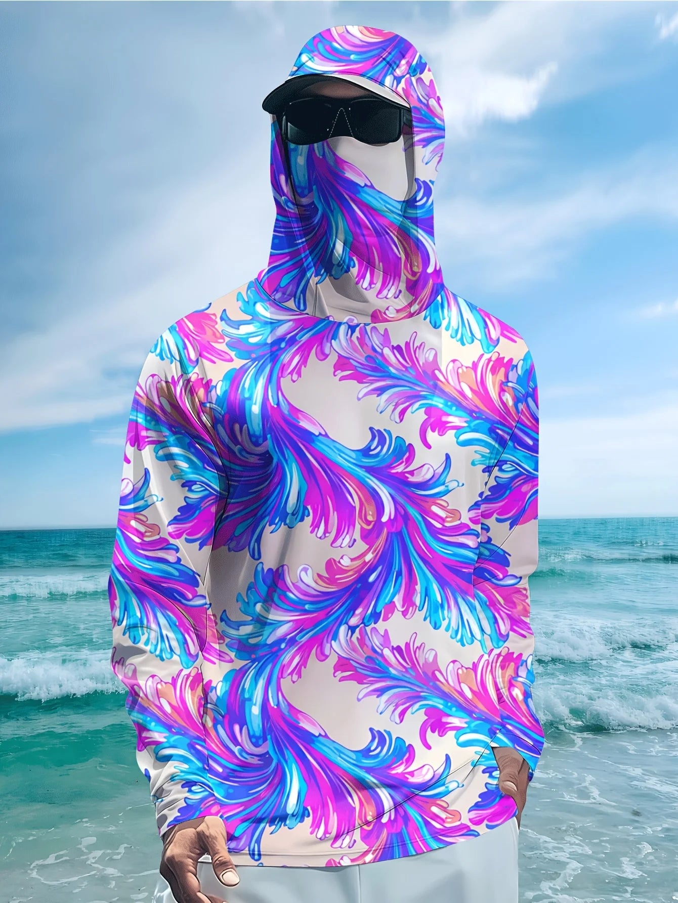 Men Hood Fishing Shirt long sleeve Fishing clothing fishing t shirt uv protection fishing shirt Fishing Apparel Quick Dry