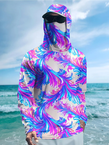 Men Hood Fishing Shirt long sleeve Fishing clothing fishing t shirt uv protection fishing shirt Fishing Apparel Quick Dry
