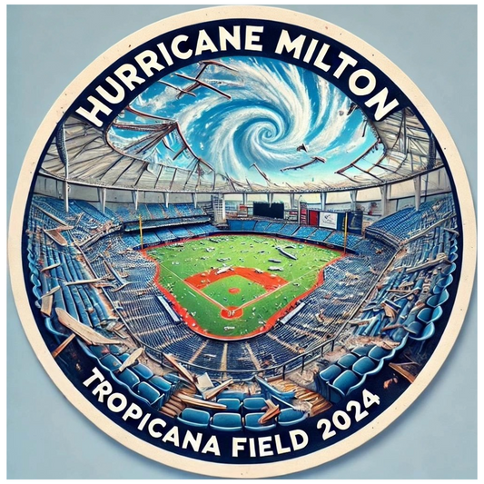 Tampa Bay Rays Tropicana Field - Hurricane Milton 2024 Commemorative Sticker