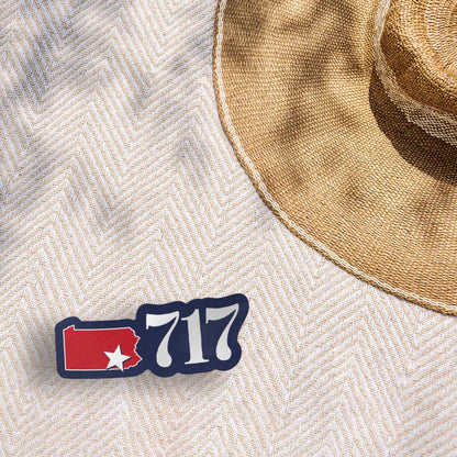 717 Area Code Lancaster PA Sticker - Cute Pennsylvania Decal