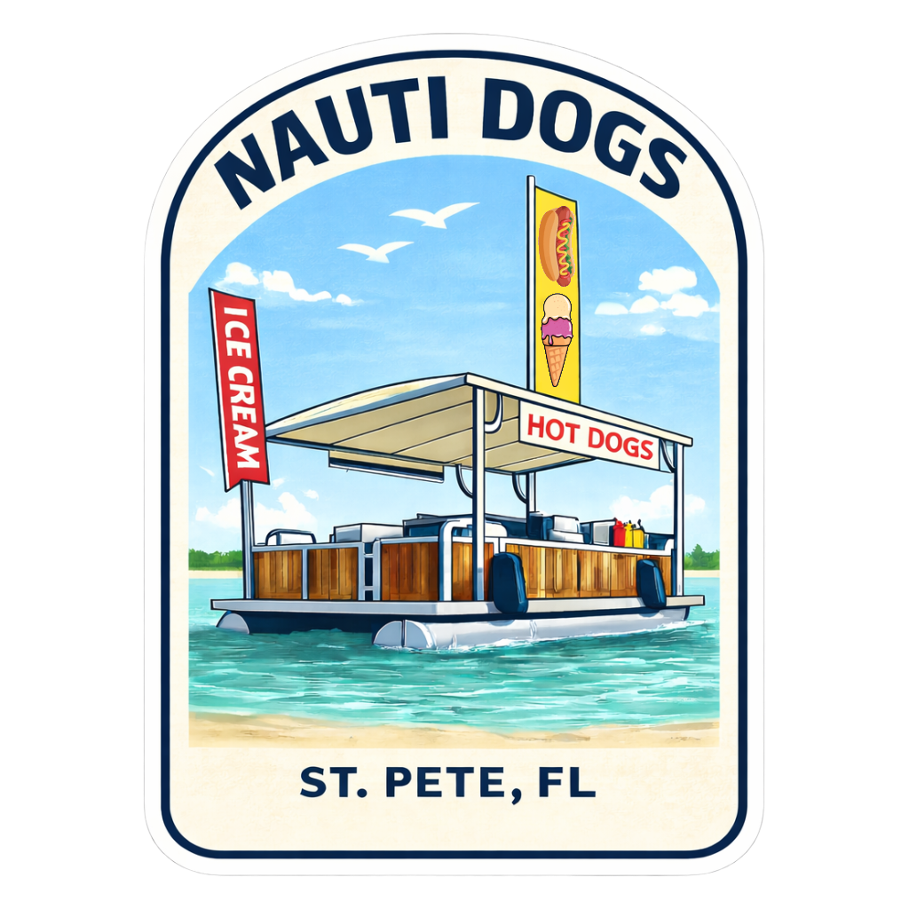 Nauti Dogs St Pete Custom Sticker | Custom Sticker and Label | Carrco Labels