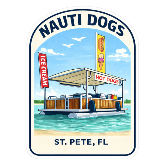 Nauti Dogs St Pete Custom Sticker | Custom Sticker and Label | Carrco Labels