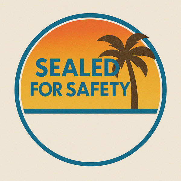 Sealed For Safety Beach Stickers