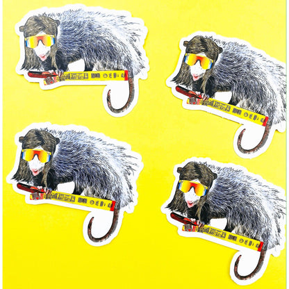 Jim The Possum Sticker, Possum with a Mullet Sticker for Country Living, Truck Stickers, Tumbler Stickers, Stickers for Men
