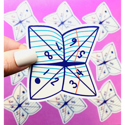 90s Paper Fortune Teller Sticker