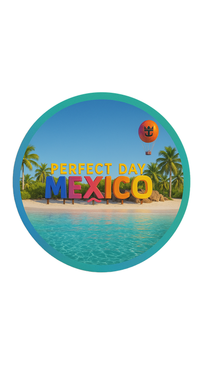 Royal Caribbean Launch Sticker - Perfect Day Mexico | Custom Sticker and Label | Carrco Labels