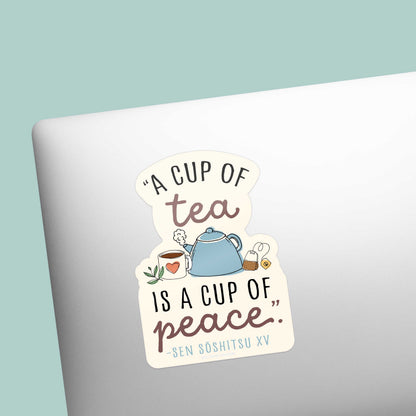 A Cup of Tea Quote Sticker