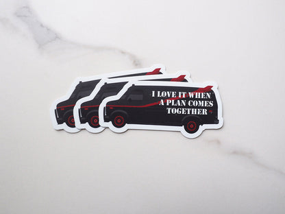 A Team Van TV Quote Sticker