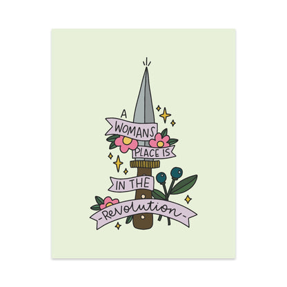 A Woman's Place Is In The Revolution Unframed Art Print