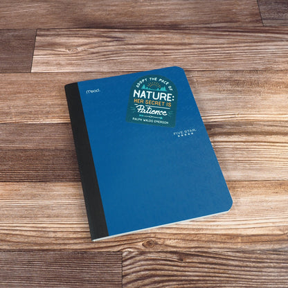 Adopt the Pace of Nature Emerson Poetry Quote Sticker