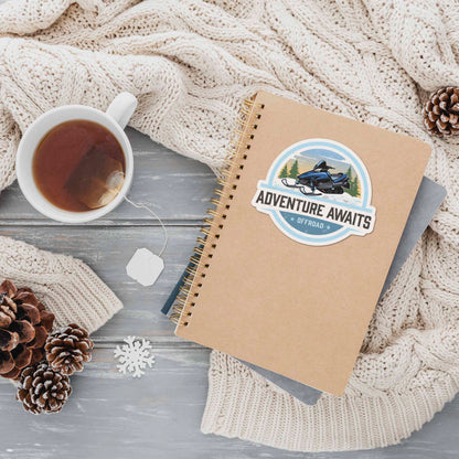 Adventure Awaits Snowmobile Sticker