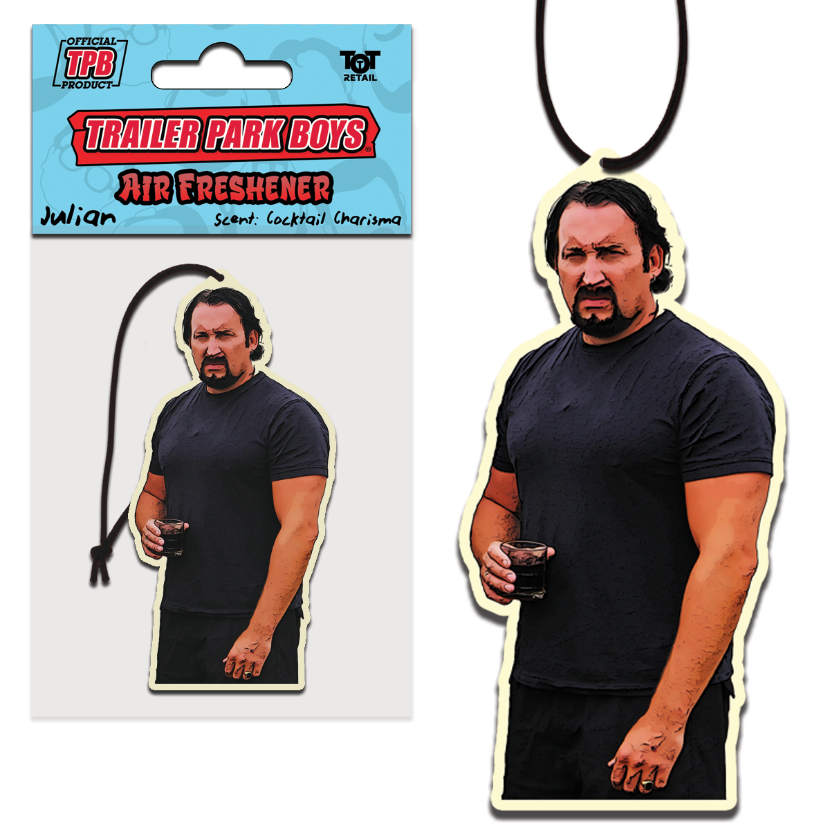 Trailer Park Boys Funny Car Air Freshener | Officially Licensed Bubbles Nice Kitty Hanging Car Air Freshener