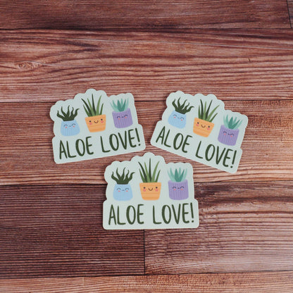 Aloe Love Cute Succulent Sticker