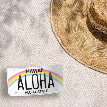 Hawaii License Plate Sticker - Choose Your City or Hawaiian Phrase Decal