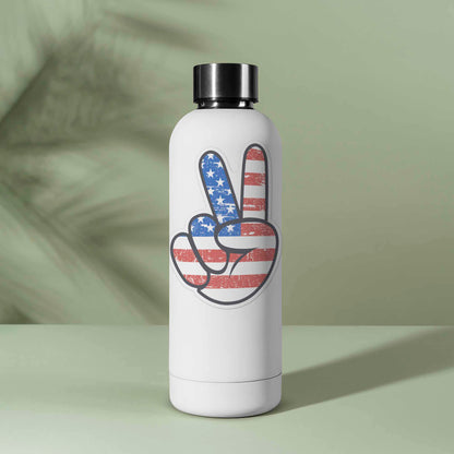 American Flag Peace Sign Sticker - Cool Patriotic USA Decal