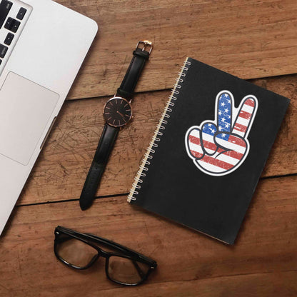 American Flag Peace Sign Sticker - Cool Patriotic USA Decal