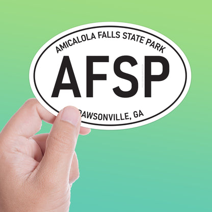 White Oval Amicalola Falls State Park Sticker