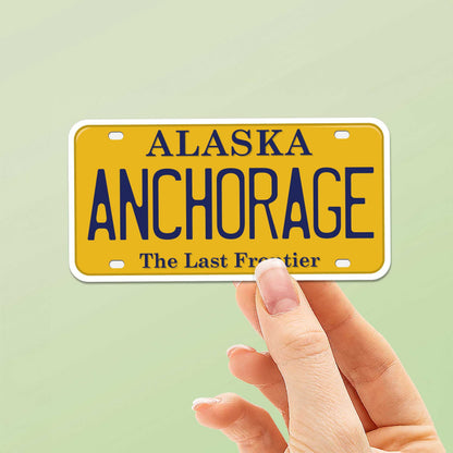 Alaska License Plate Stickers - Choose Your AK City
