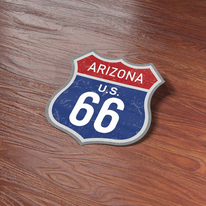 Arizona Blue Route 66 Sticker - Cool AZ Vintage Highway Sign Decal